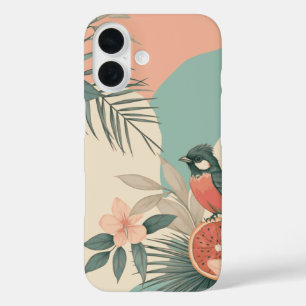 Coque Pour iPhone 16 Oiseau de Humming Tropical