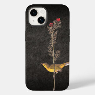 Coque Pour iPhone 14 Oiseau de Paruline à capuchon Audubon sur Reusab à