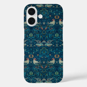 Coque Pour iPhone 16 Oiseau de William Morris, Vintage Garden Textile A
