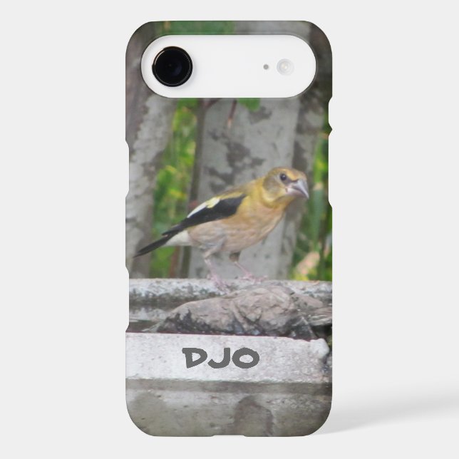 Coques Case-Mate iPhone Oiseau en colère avec vos initiales (Verso)