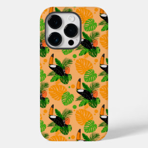 Coque Pour iPhone 14 Pro Oiseau tropical Toucan Motif sans couture