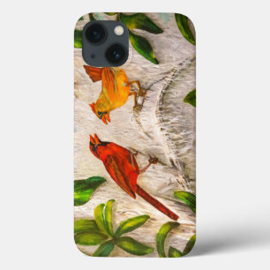 Coques Pour iPhone Oiseaux cardinaux - Chant d'amour