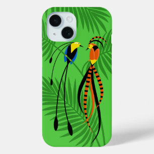 Coque Pour iPhone 15 Oiseaux colorés et lumineux du paradis