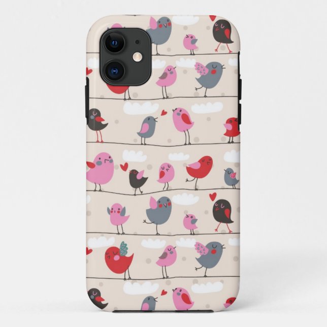 Coques Case-Mate iPhone Oiseaux dans l'amour (Dos)