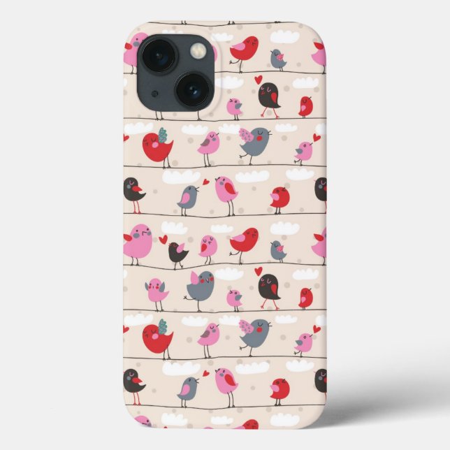 Coques Case-Mate iPhone Oiseaux dans l'amour (Verso)