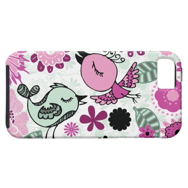 Coques Case-Mate iPhone oiseaux de griffonnage (Dos Horizontal)