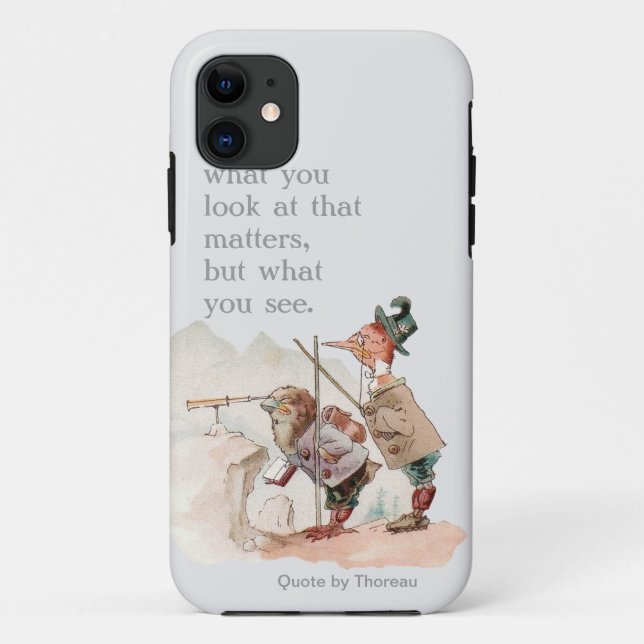 Coques Case-Mate iPhone Oiseaux drôles avec la citation de motivation (Dos)