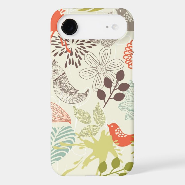 Coques Case-Mate iPhone oiseaux et fleurs (Verso)