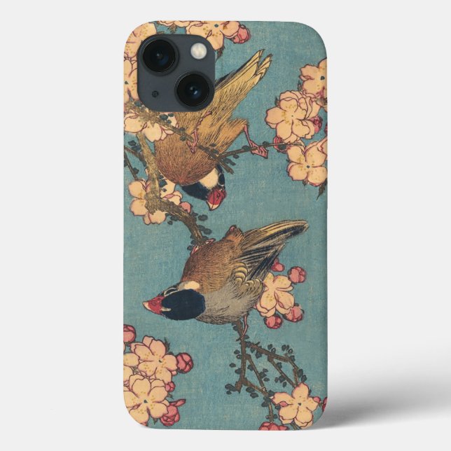 Coques Case-Mate iPhone Oiseaux Fleurs Hokusai Art Japonais (Verso)