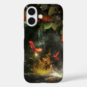 Coque Pour iPhone 16 Oiseaux Ibis Écarlates VOLANT LA LUMIÈRE