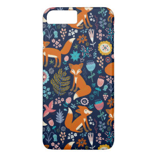 Coques Pour iPhone Oiseaux rétro colorés Foxes & Fleurs Motif