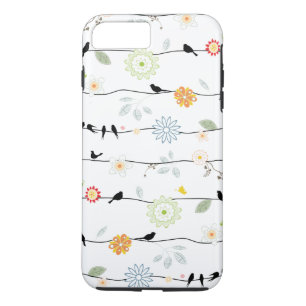 Coques Pour iPhone Oiseaux sur des vignes avec des fleurs