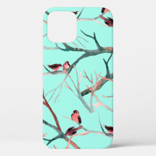 Case-Mate iPhone Case Oiseaux sur les branches de l'arbre aquarelle pein