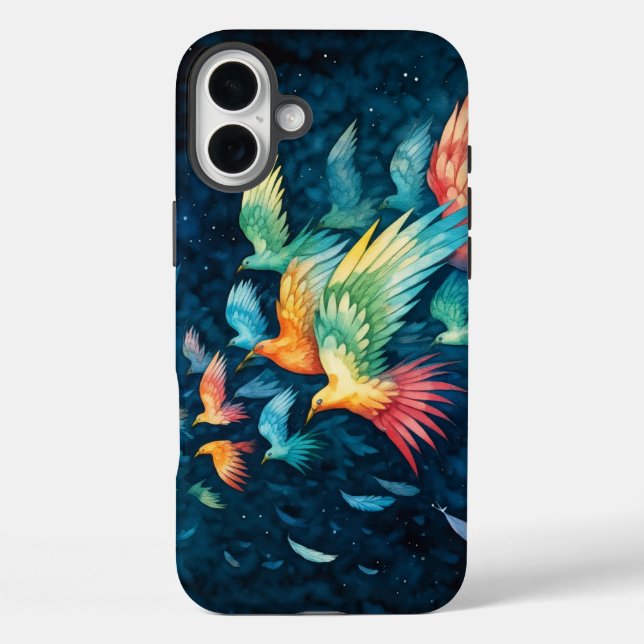 Coques Case-Mate iPhone Oiseaux vibrants (Verso)