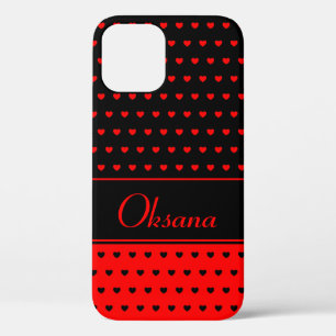 Case-Mate iPhone Case Oksana - Modèle De Nom, Noir Et Rouge Élégants