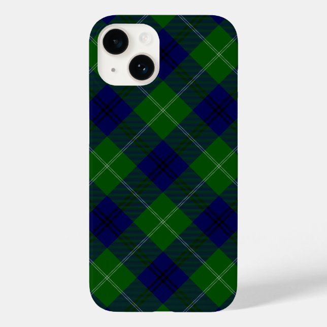 Coques Case-Mate iPhone Oliphant tartan bleu vert plaid (Verso)