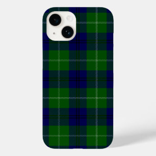 Coque Pour iPhone 14 Oliphant tartan bleu vert plaid