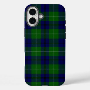 Coques iPhone 16 Plus Oliphant tartan bleu vert plaid