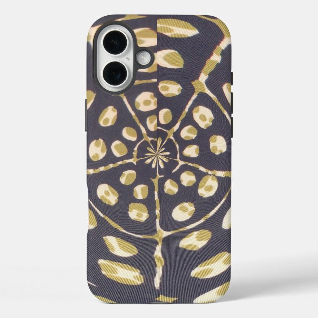 Coques Case-Mate iPhone Olive Green Polka Point Radial Motif Art Imprimer (Verso)