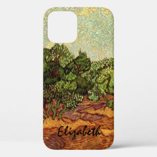 Coque iPhone 12 Olive Grove, ciel bleu pâle par Vincent van Gogh