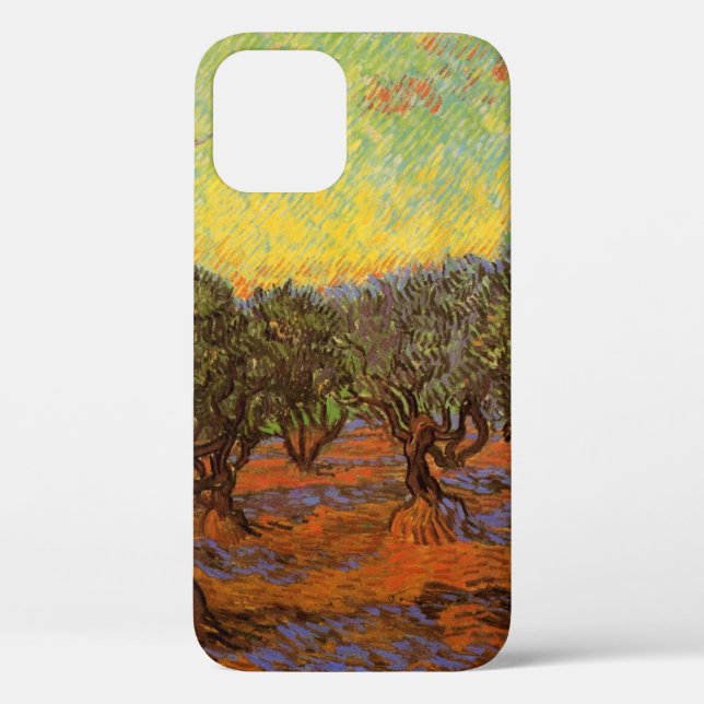 Coques Case-Mate iPhone Olive Grove, Ciel orange par Vincent van Gogh (Verso)