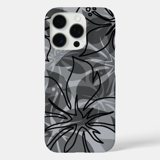 Coques Case-Mate iPhone Olowalu Hibiscus Hawaïen Camo Grey (Verso)