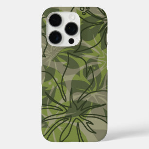 Coques iPhone 16 Pro Olowalu Hibiscus Hawaïen Camo Olive