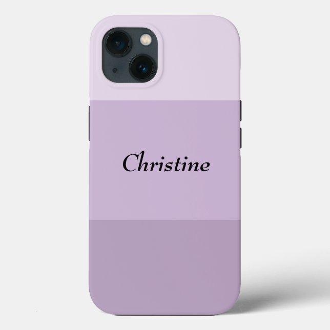 Coques Case-Mate iPhone Ombre à rayures violettes personnalisée (Verso)