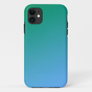 Coque iPhone 11 Ombre bleu et vert