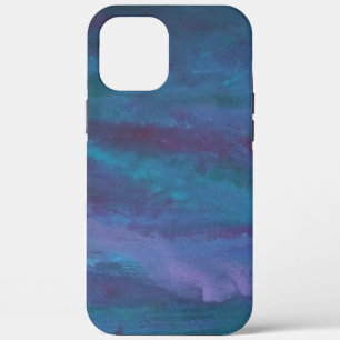 Coque iPhone 12 Pro Max Ombre bleue Abstraite   Turquoise Turquoise violet