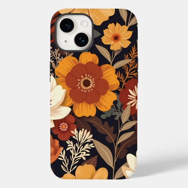 Coques Case-Mate iPhone Ombre d'automne - Symphonie florale chaude sur la  (Verso)