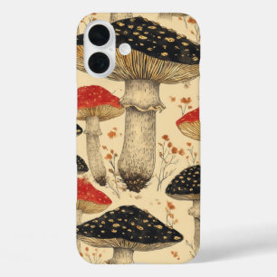 Coques iPhone 16 Plus Ombre de champignons Casquettes à écarlate - IPhon