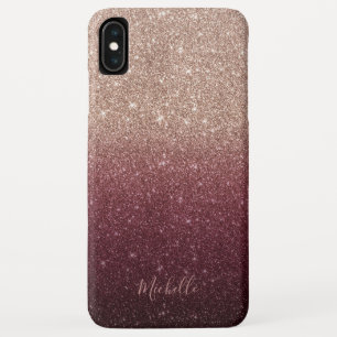 Case-Mate iPhone Case Ombre de la Parties scintillant d'or de la Bourgog