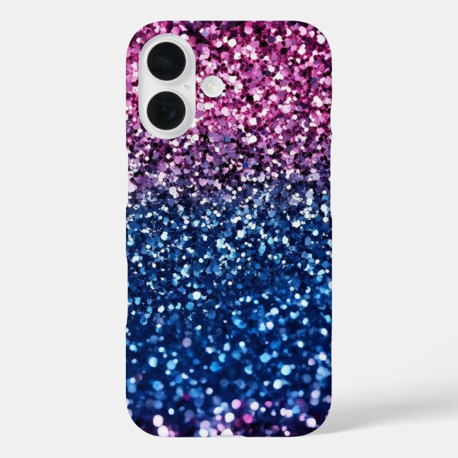 Coques Case-Mate iPhone Ombre Parties scintillant bleu violet (Verso)