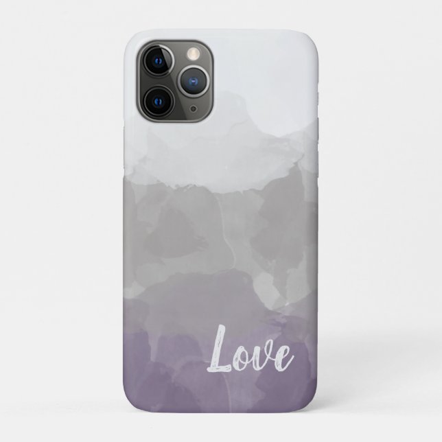 Coques Case-Mate iPhone Ombre Purple et Grey Love Graceful Gradient (Dos)