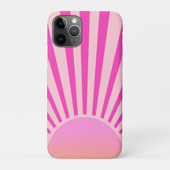Coques Case-Mate iPhone Ombre rose chaud rétro Sun Burset Sunrise Sunrise (Dos)