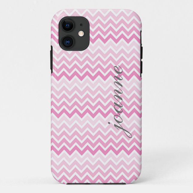 Coques Case-Mate iPhone Ombre rose Chevron m'a personnalisé téléphonent le (Dos)