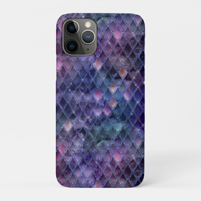 Coques Case-Mate iPhone Ombre violet chatoyante et Parties scintillant Dra (Dos)