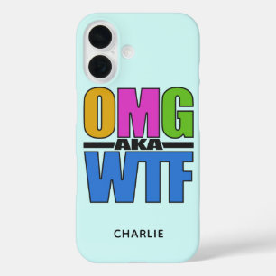 Coque Pour iPhone 16 OMG aka WTF casques de téléphone monochrome person