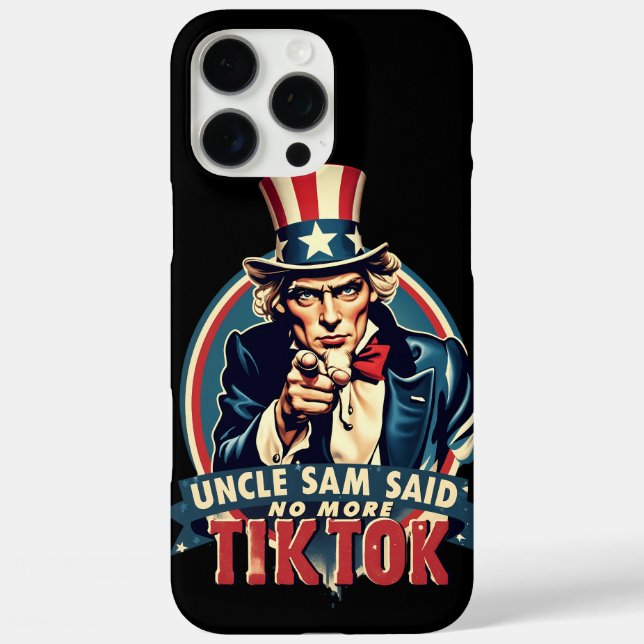Coques Case-Mate iPhone Oncle Sam A Dit "Plus De TikTok" (Verso)