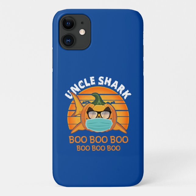 Coques Case-Mate iPhone Oncle Shark Boo Chemise Citrouille Halloween Oncle (Dos)