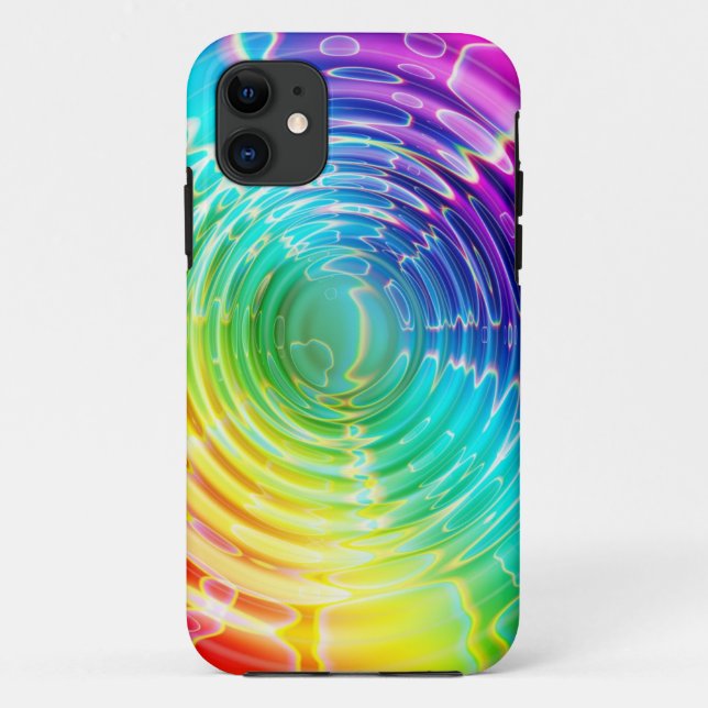 Coques Case-Mate iPhone Onde de choc d'arc-en-ciel (Dos)