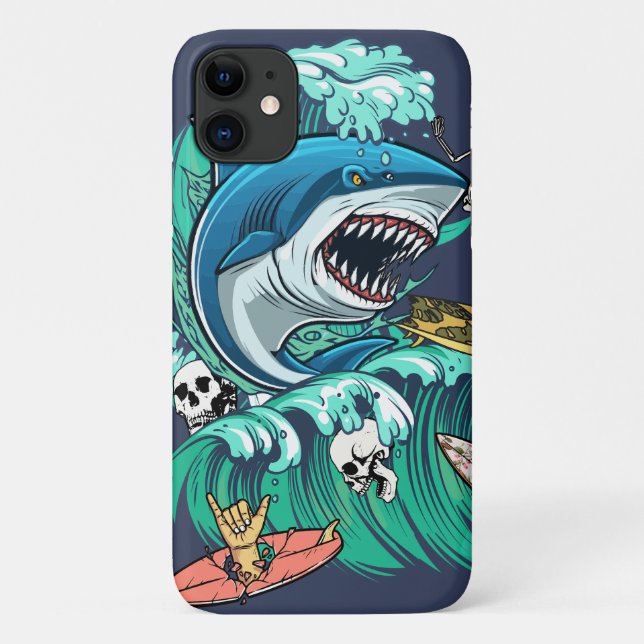 Coques Case-Mate iPhone Onde requin (Dos)
