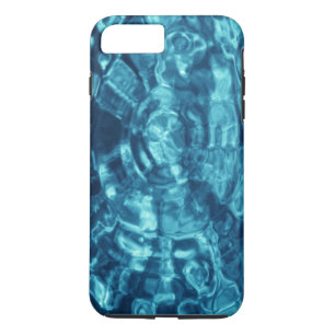 Coque iPhone 8 Plus/7 Plus Ondulations abstraites de l'eau bleue