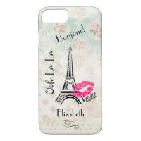 Ooh La La Paris Tour Eiffel sur Motif Vintage
