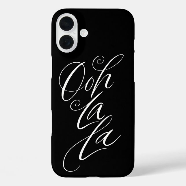 Coques Case-Mate iPhone Ooh La La - Sensuelle Lettres Luxe Noir (Verso)