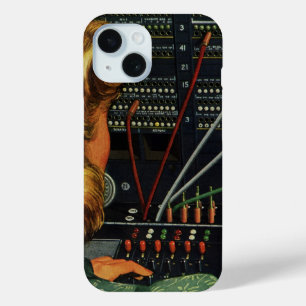 Coque Pour iPhone 15 Opératrice de standard téléphonique, entreprise vi