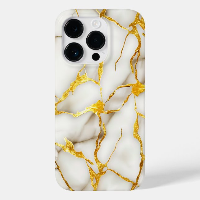 Coques Case-Mate iPhone Or blanc japonais Kintsugi (Verso)