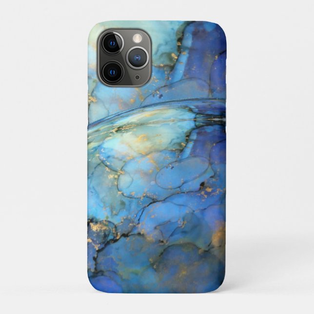 Coques Case-Mate iPhone or bleu abstrait scifi orb terre (Dos)