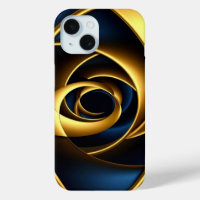or bleu spirale abstrait motif vortex luxe ge